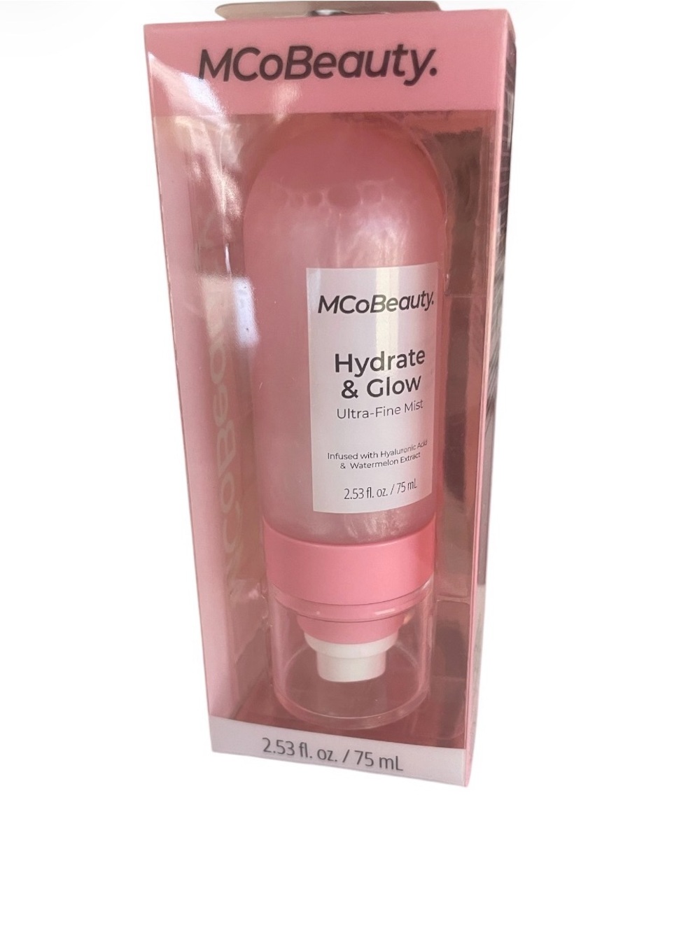 MCoBeauty Hydrate & Glow Ultra-Fine Mist With Hyaluronic Acid 2.53 Fl Oz NIB.
